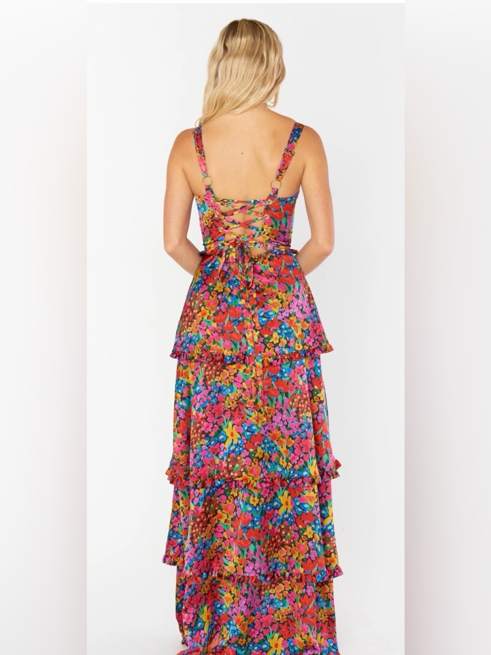 Show Me Your MuMu Lady Corset Dress in color garden glow luxe - Picture 2 of 14